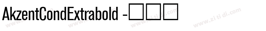 AkzentCondExtrabold 字体转换